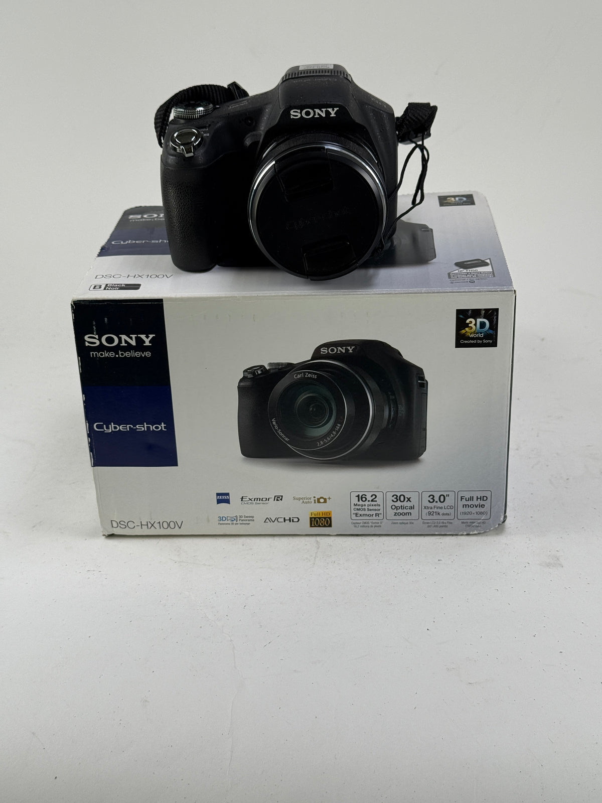 Sony DSC-HX100V Bridge Camera 16.2MP 30x Zoom Full HD GPS Black Digital Compact