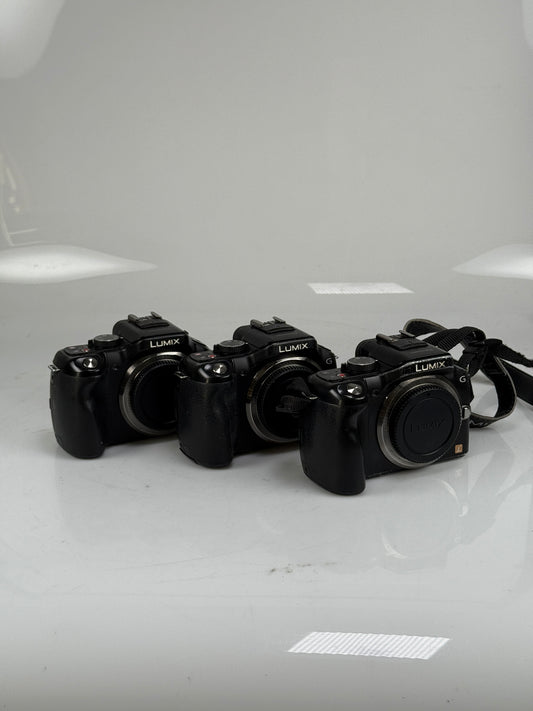 Panasonic Lumix DMC-G5 Mirrorless MFT Digital Camera Body lot of 3