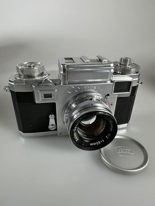 Zeiss Ikon Contax IIIa Film Camera Carl Zeiss Opton Sonnar T 50mm F2 Lens