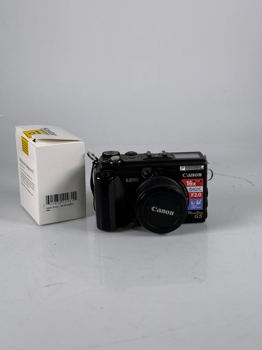 Canon PowerShot G5 Black 5.0MP 4x Optical Zoom Digital Camera