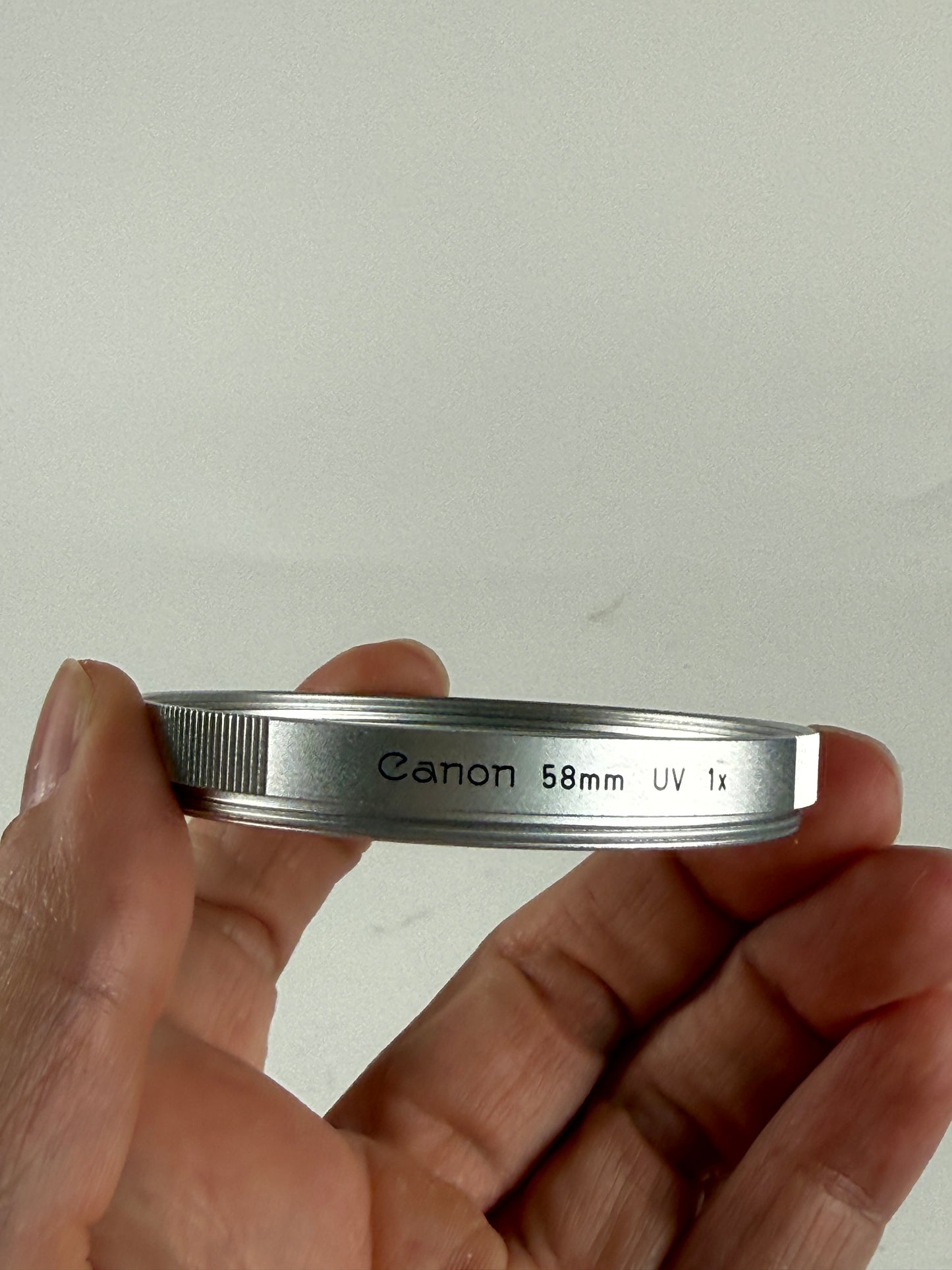 Classic FD Canon 58mm silver Lens UV Filter 1X