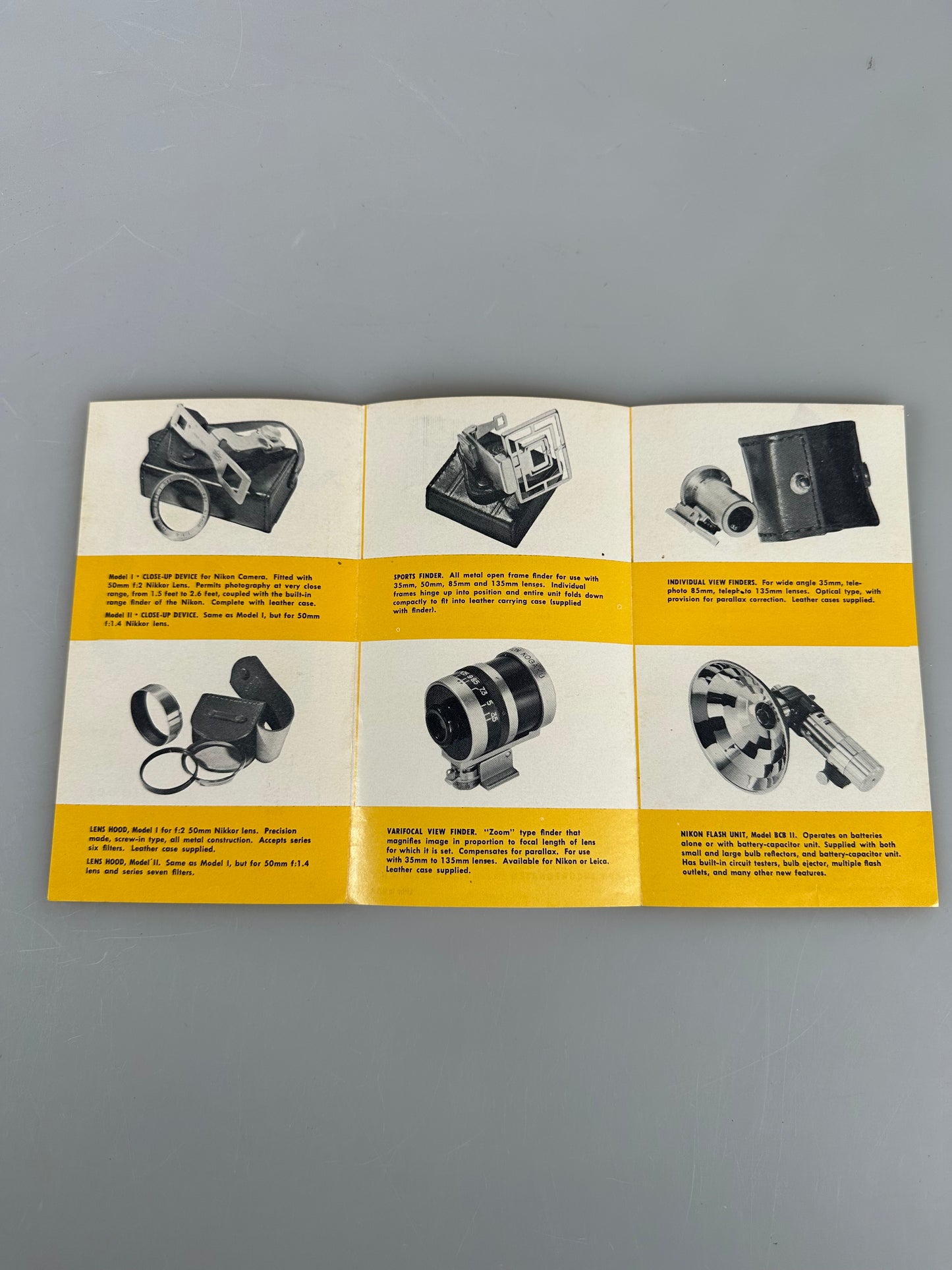 Nikon M Instruction Manual Brochure accessories, coated lenses RARE