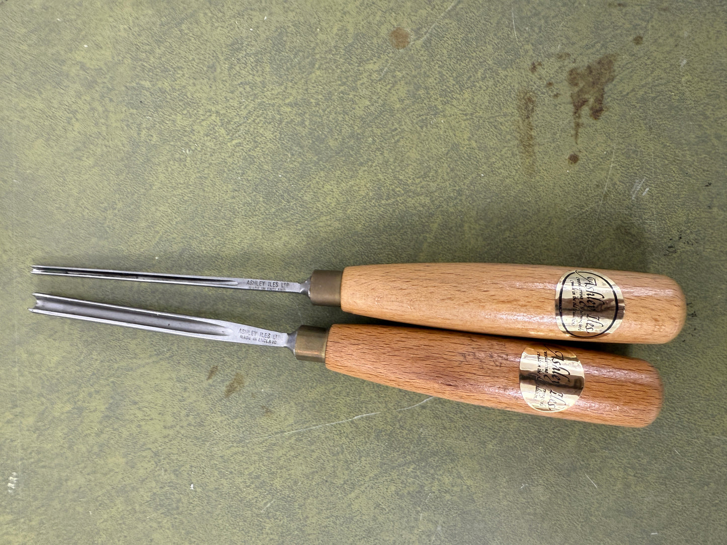Vintage Ashley Iles Carving Gouge set of 2 No 11 Chisels