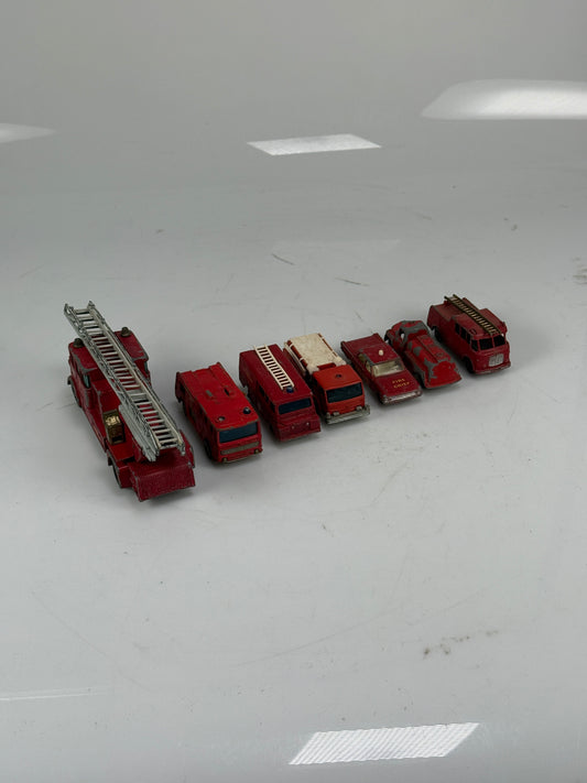 Lesney Matchbox lot of 7 toy cars Fire Engine, Chief 15, 35, 57, 29, 59, 9