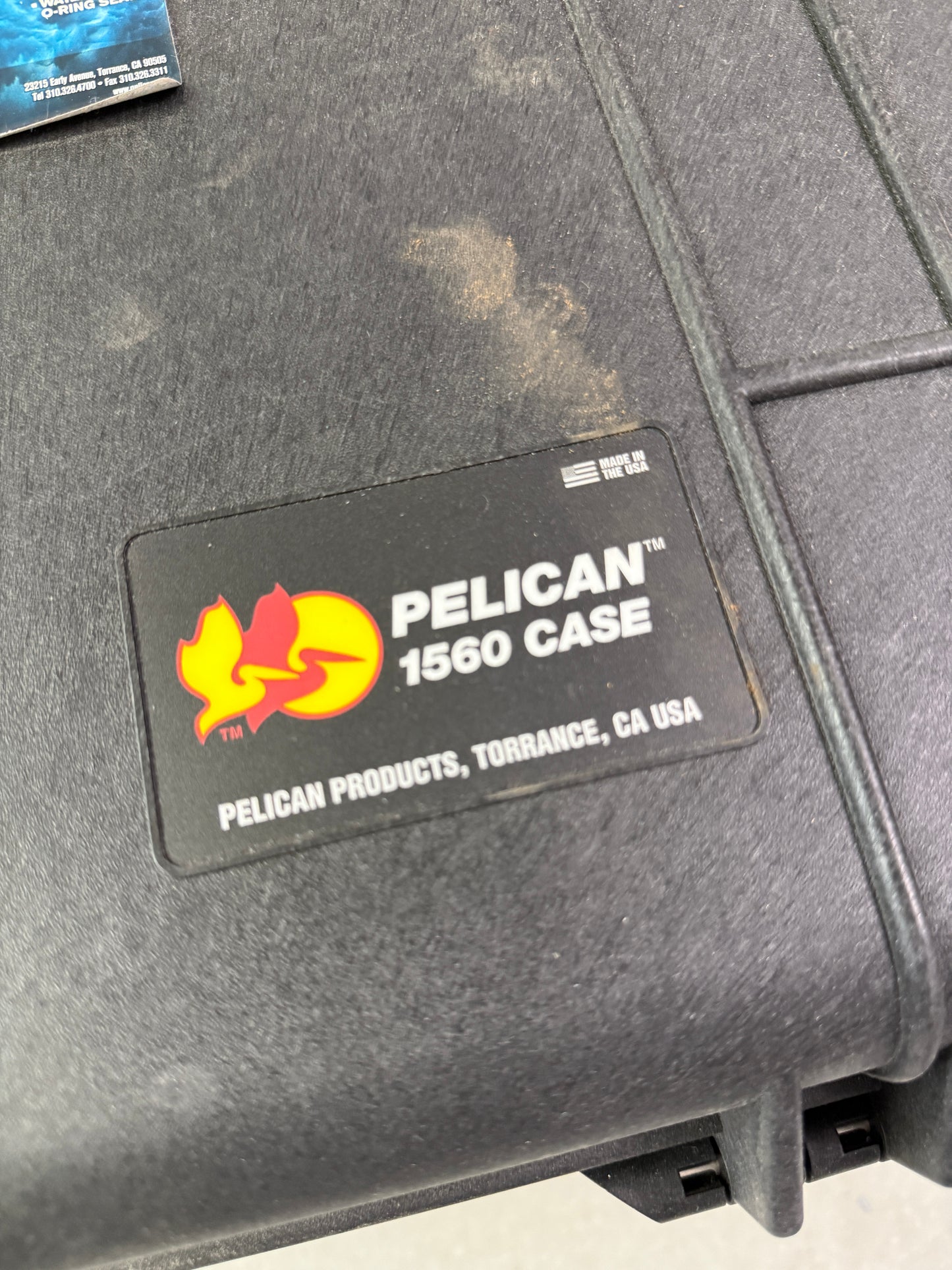 Pelican 1560 Watertight Hard Case with Foam Insert, with Wheels - Black
