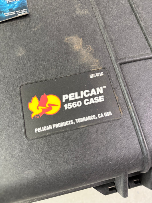 Pelican 1560 Watertight Hard Case with Foam Insert, with Wheels - Black