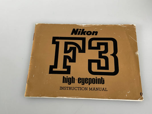 Nikon F3HP 35mm Film SLR Camera User's Manual Instruction Book