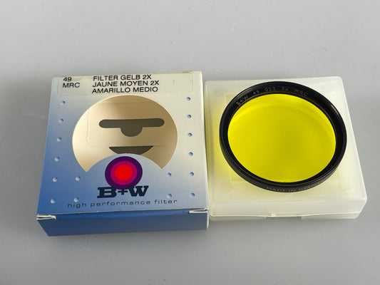 B+W 49mm #022 Multi Coated Glass Filter - Yellow 2x MRC