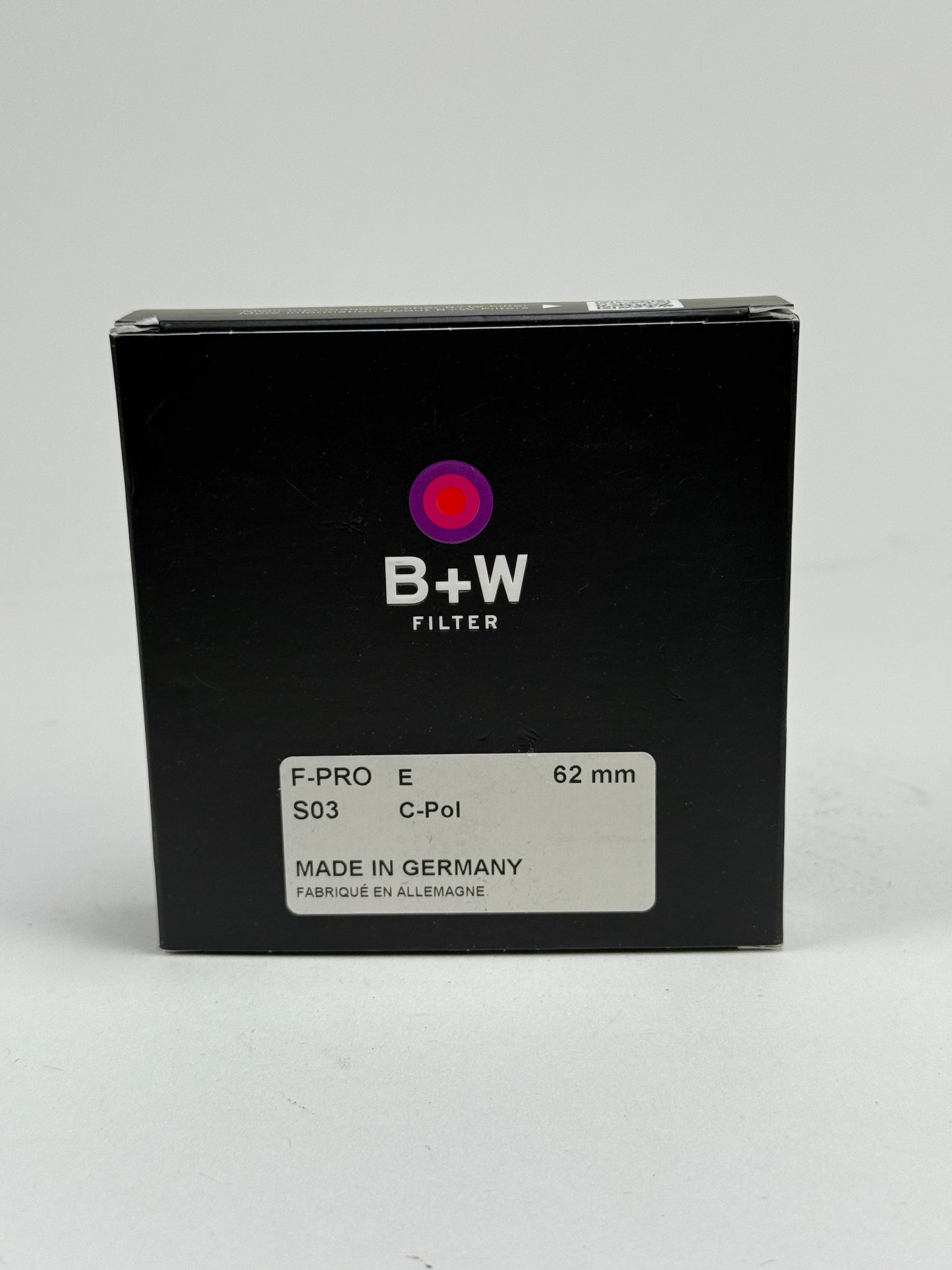 B+W 62E Top-Pol C-Pol 62mm circular polarizer filter