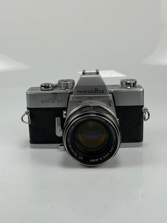 Minolta SRT-101 Camera with a MD Rokkor 58mm f1.4 Lens