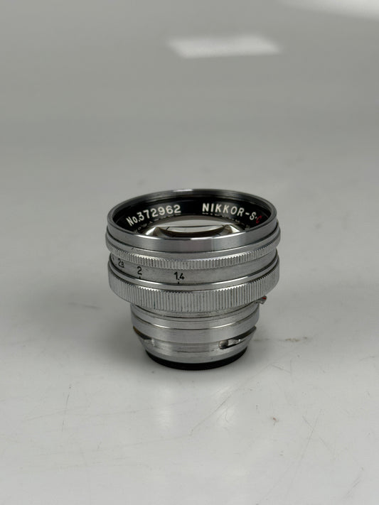 Nikon Nikkor S C 5cm 50mm f1.4 Nippon Kogaku Rangefinder Lens Chrome