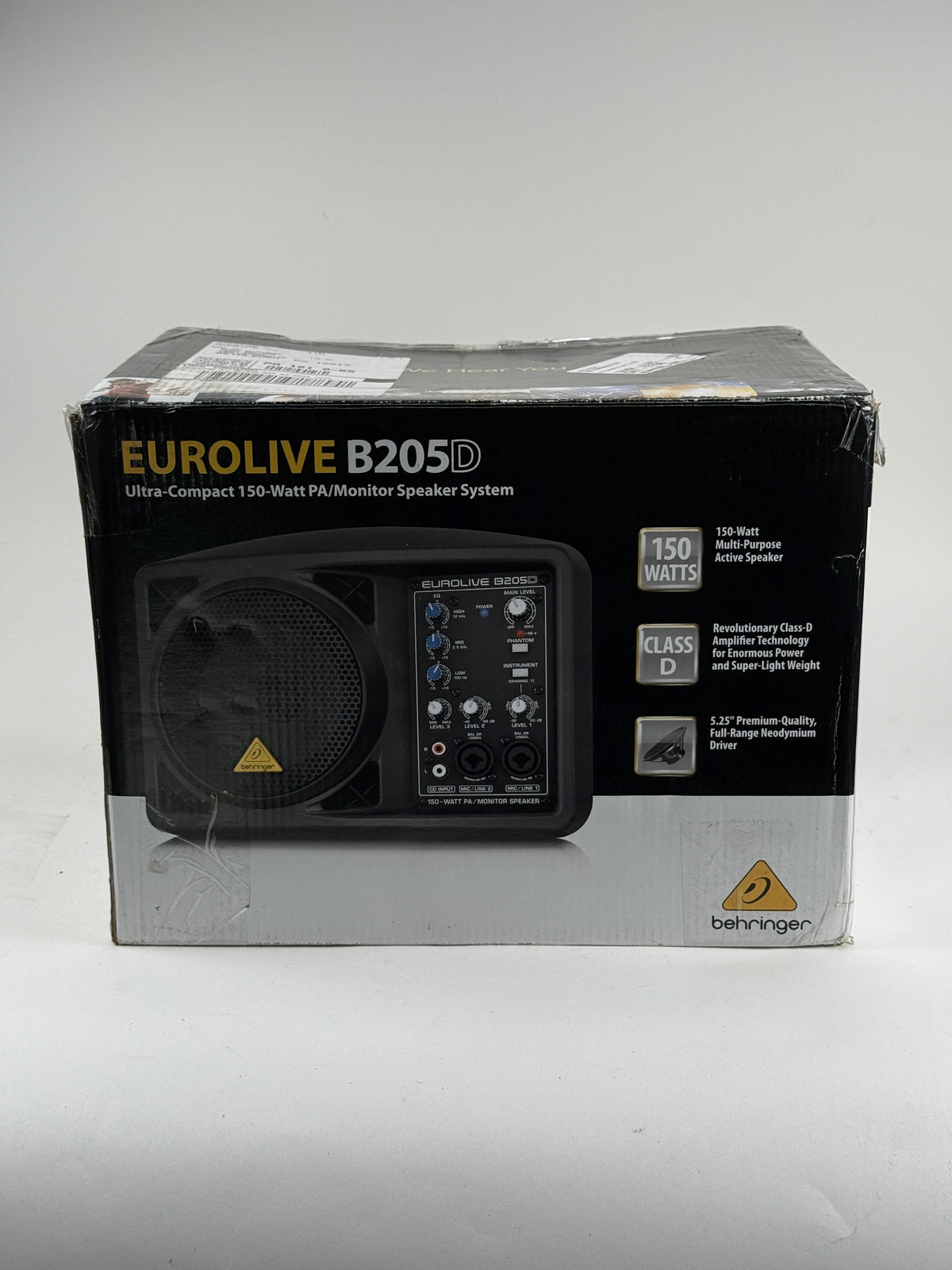 Behringer EUROLIVE B205D BUNDLE! Ultra-Compact 150W PA/Monitor Speaker