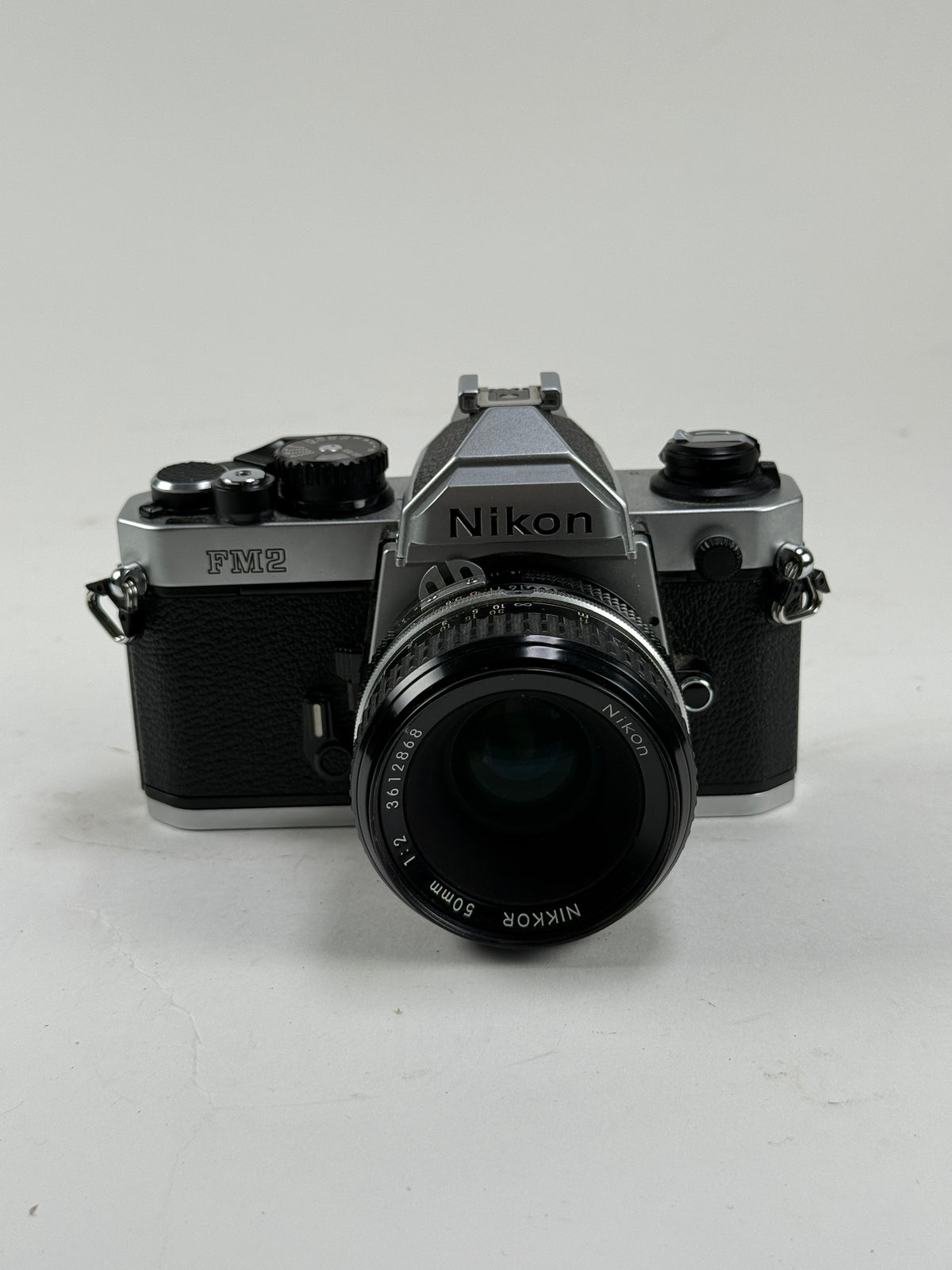 Nikon FM2 SLR Film Camera Body FM-2N Chrome kit w/ 50mm f2 lens