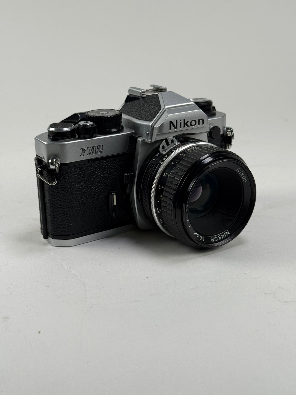 Nikon FM2 SLR Film Camera Body FM-2N Chrome kit w/ 50mm f2 lens