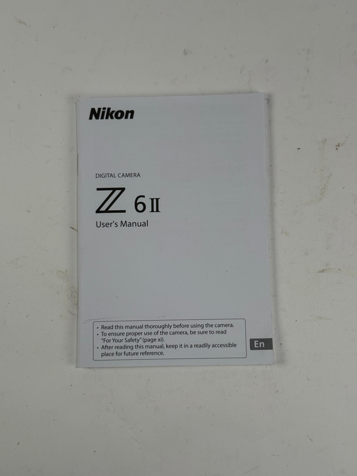 Nikon Z6II Instruction Owners Manual Z6ii Book English