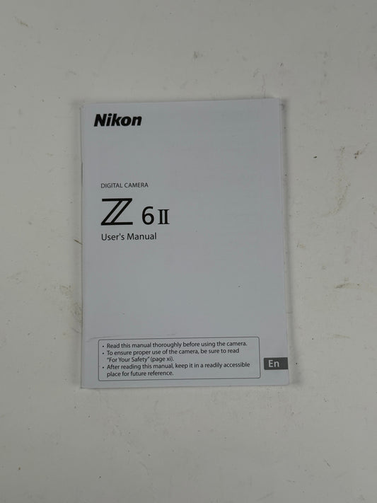 Nikon Z6II Instruction Owners Manual Z6ii Book English