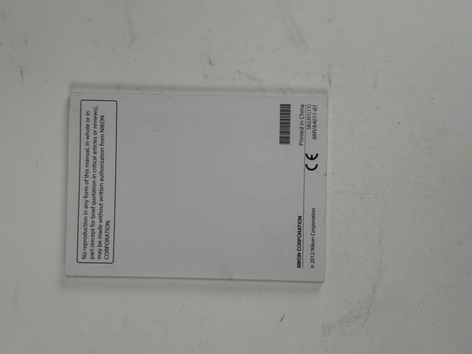 Nikon 1 V2 Instruction Owners Manual Book English