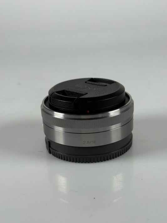 Sony SEL16F28 16mm F2.8 E Mount AF Lens silver