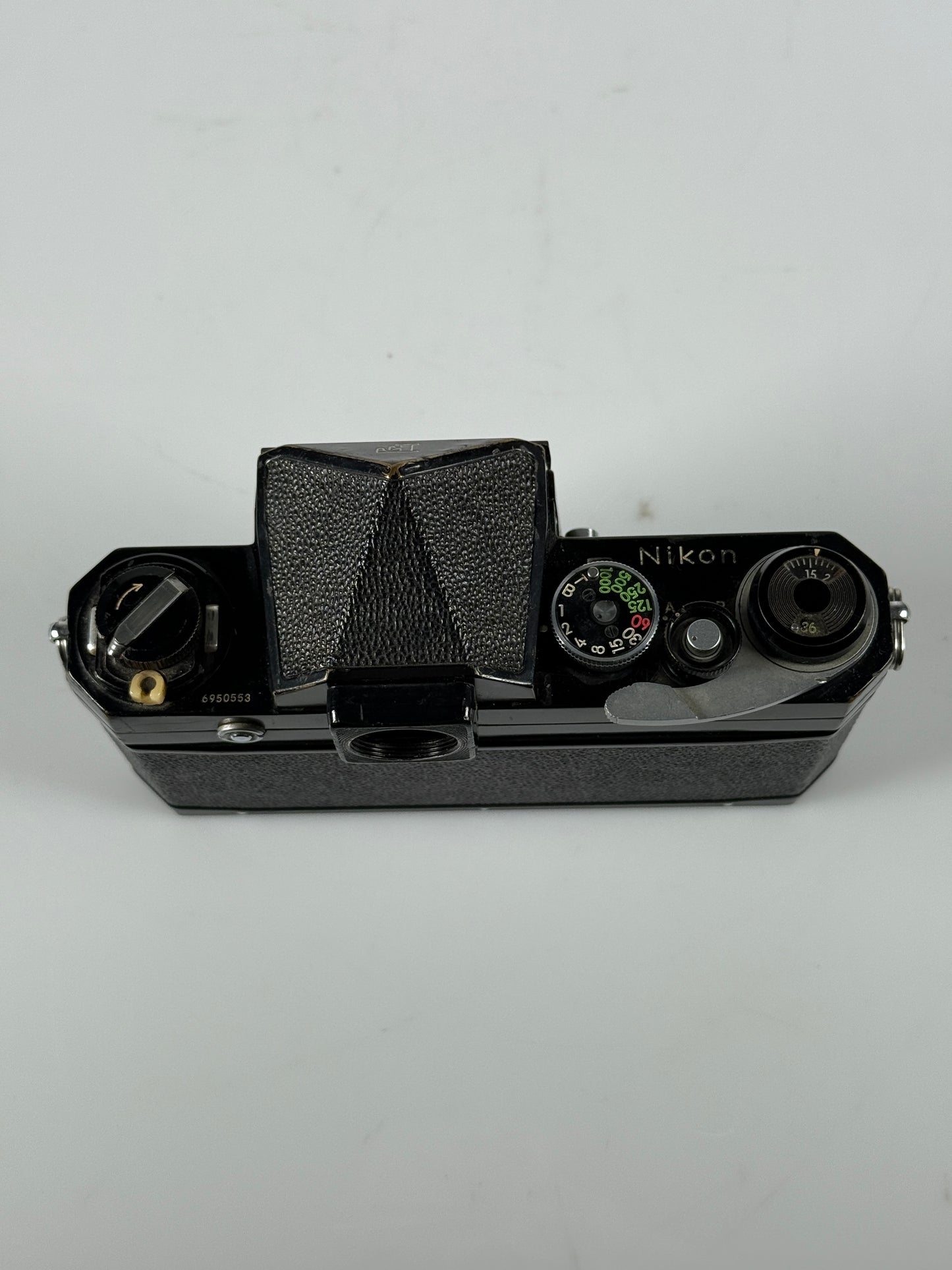 Nikon F Black body prism eye level finder 35mm film camera