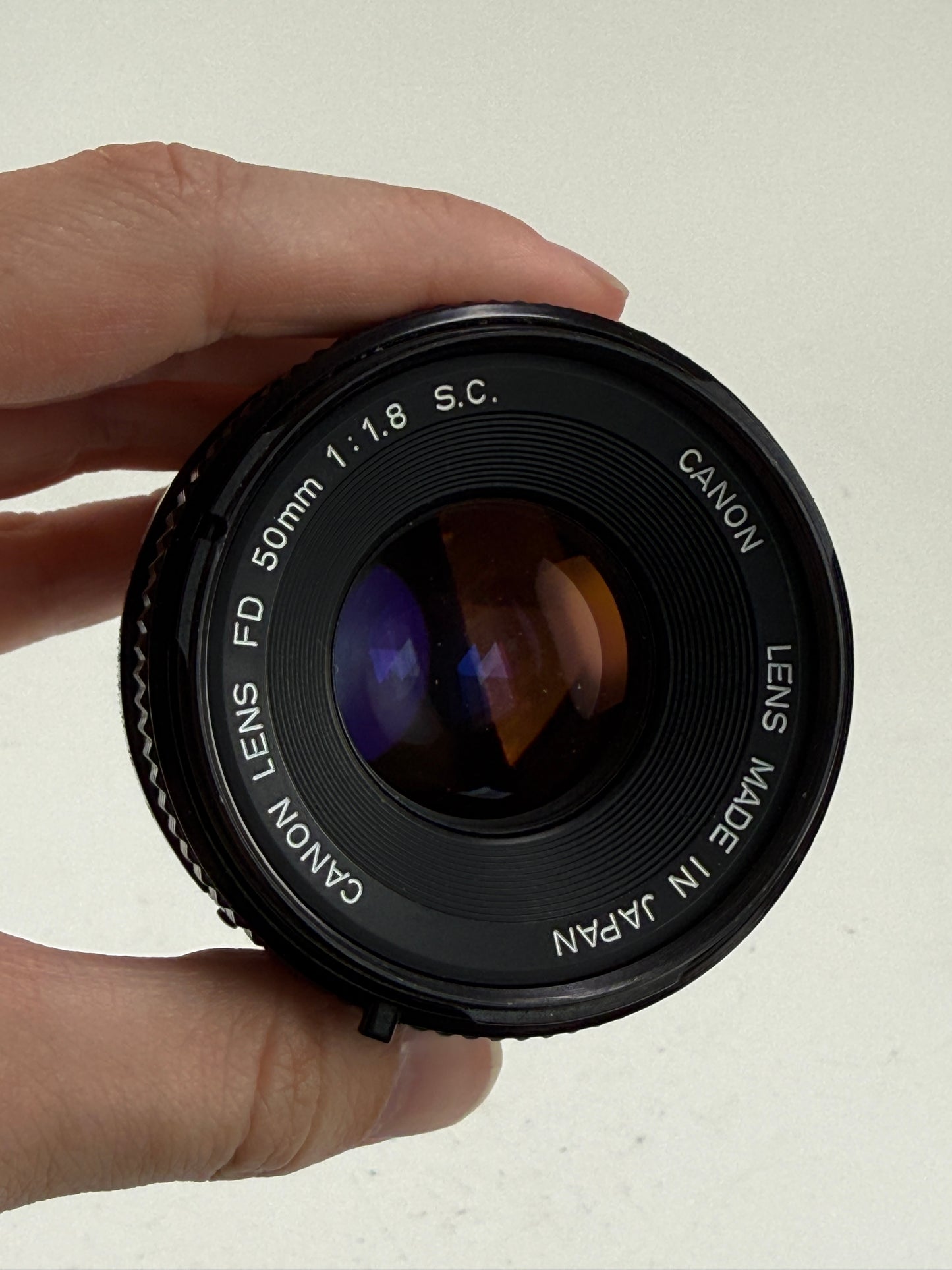 Canon 50mm F1.8 SC FD mount lens