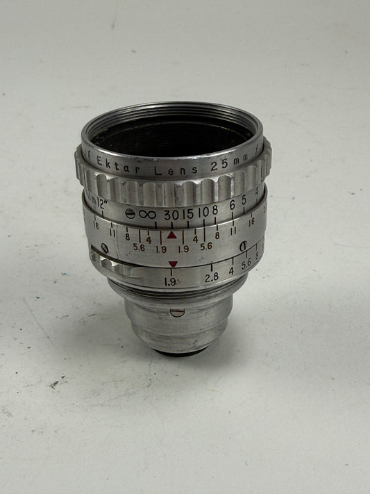 Kodak Cine Ektar 25mm f1.9 Cine Camera Lens