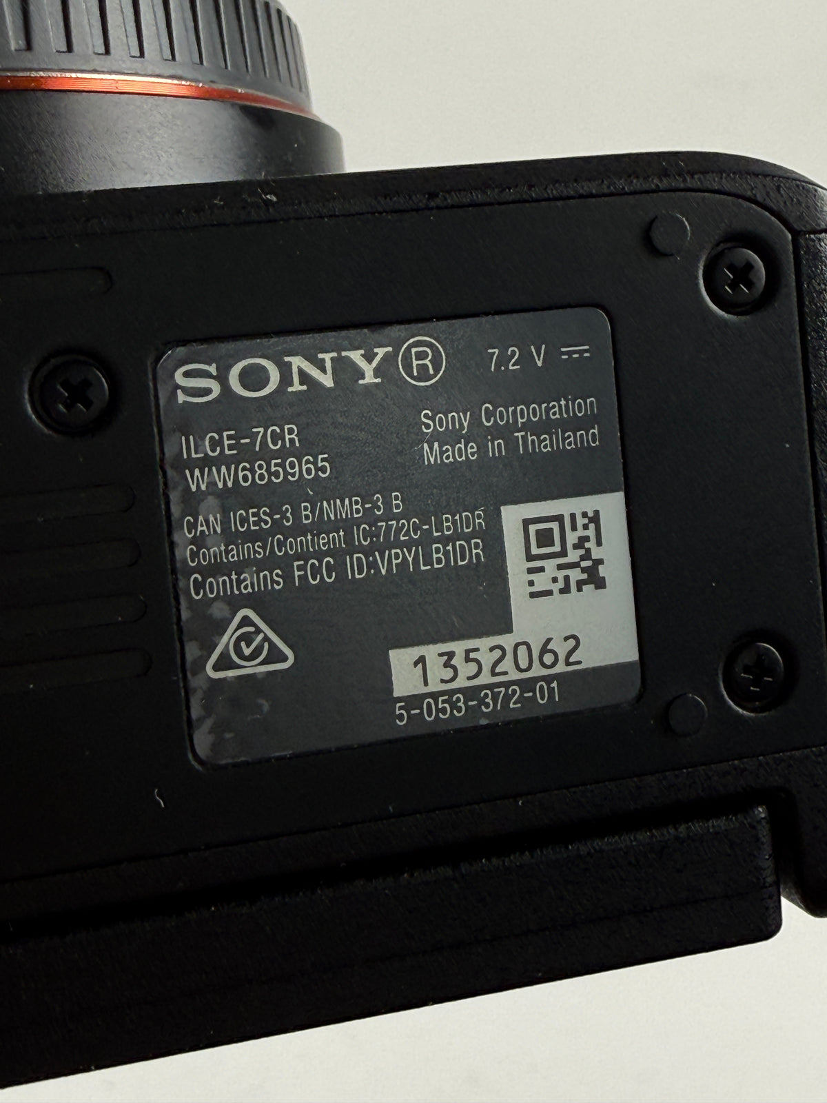 Sony a7CR ILCE-7CR Mirrorless Black Camera Body (Shutter Count: 1669)