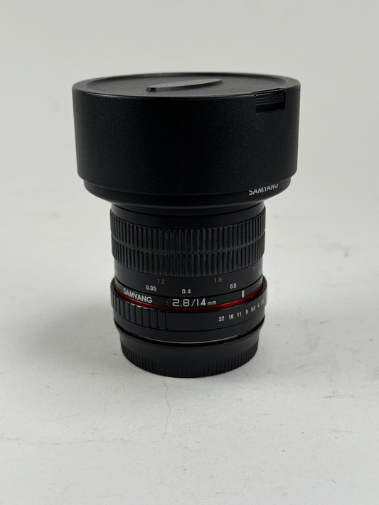 Samyang 14mm f2.8 Wide Angle Lens for Canon EF Mount Full Frame Compatible