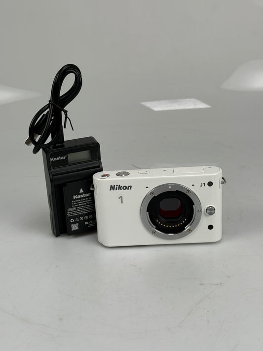 Nikon 1 J1 10.1MP Mirrorless SLR Camera Body White