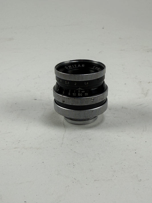 Kern Switar 25mm f1.4 AR Lens Bolex C mount H16