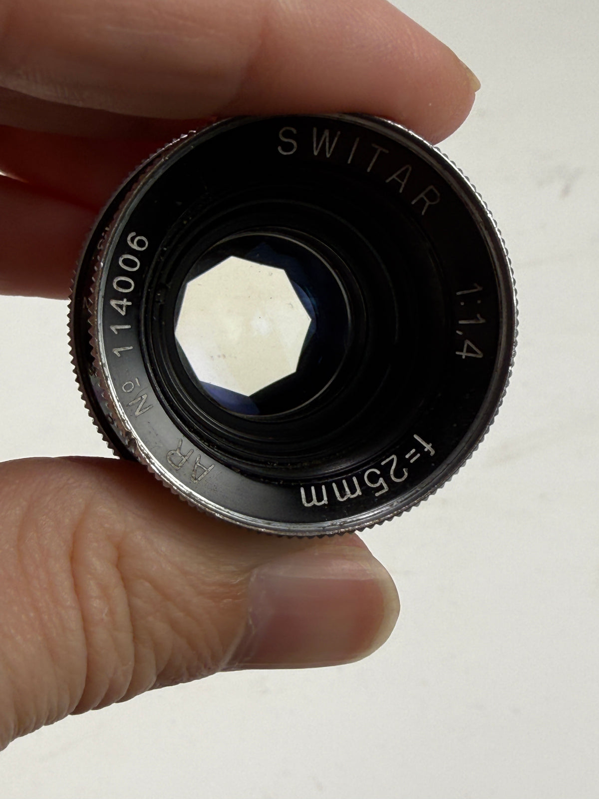 Kern Switar 25mm f1.4 AR Lens Bolex C mount H16