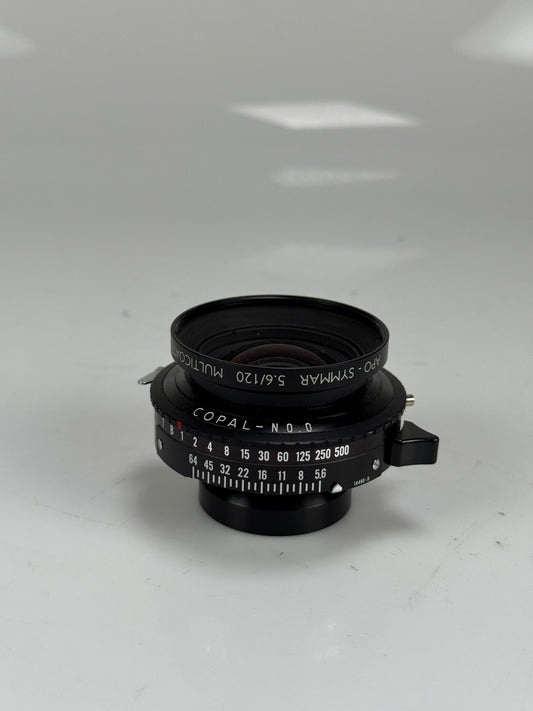 Schneider APO SYMMAR 120mm f5.6 MC Lens Copal No.0