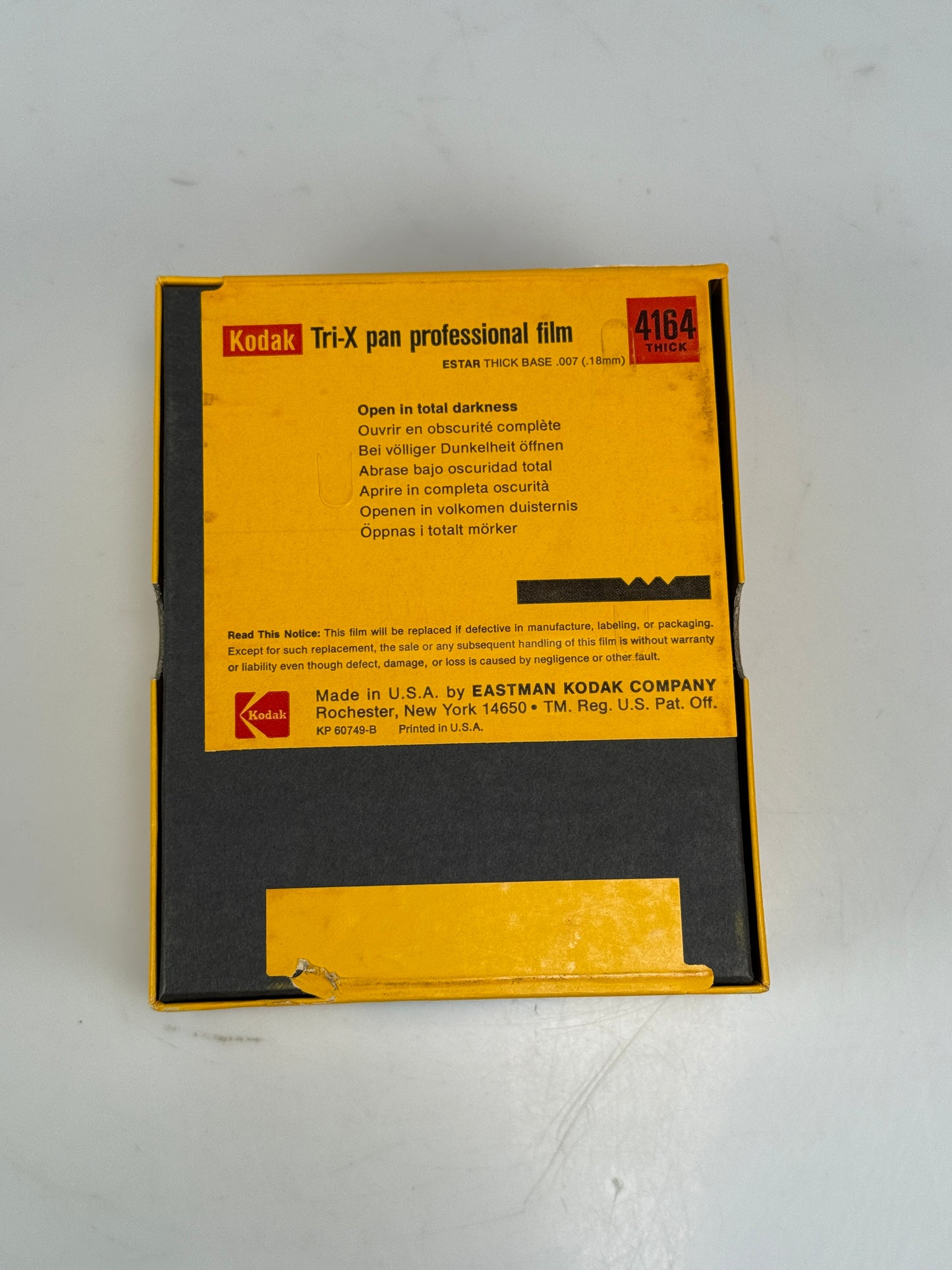 Expired 4x5 KODAK 4164 Tri-X Pan Large Format Film 100 Sheets 1981