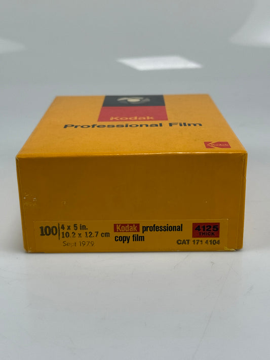 Expired 4x5 KODAK 4125 Professional Copy Large Format Film 100 Sheets 1979