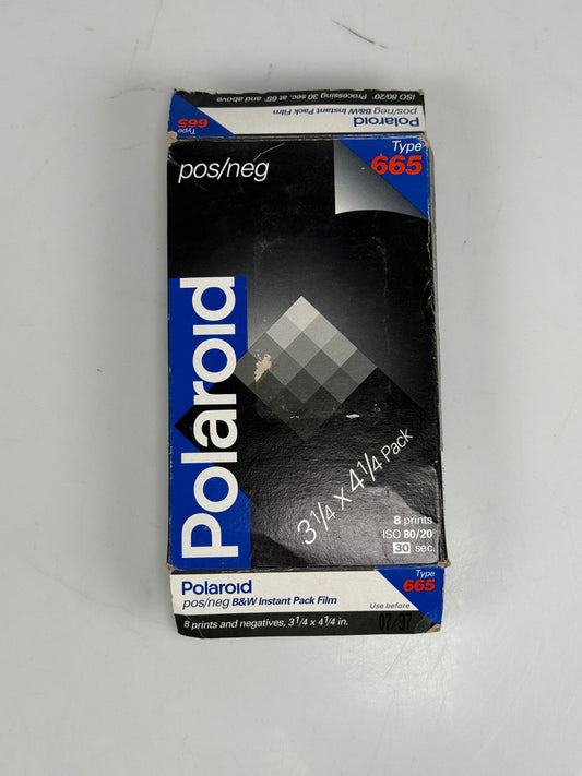 Polaroid 665 B&W Instant Peel Apart Film - expired