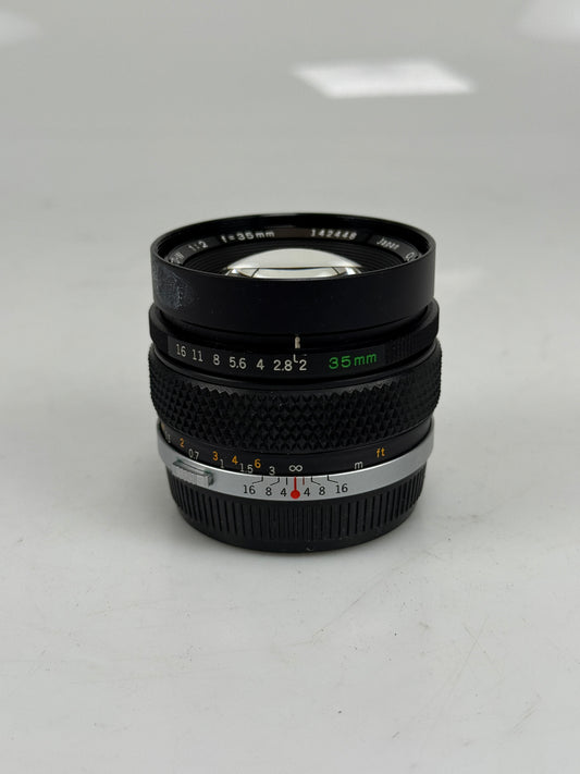 Olympus OM-System Zuiko MC Auto-W 35mm f2 Wide Angle MF Lens