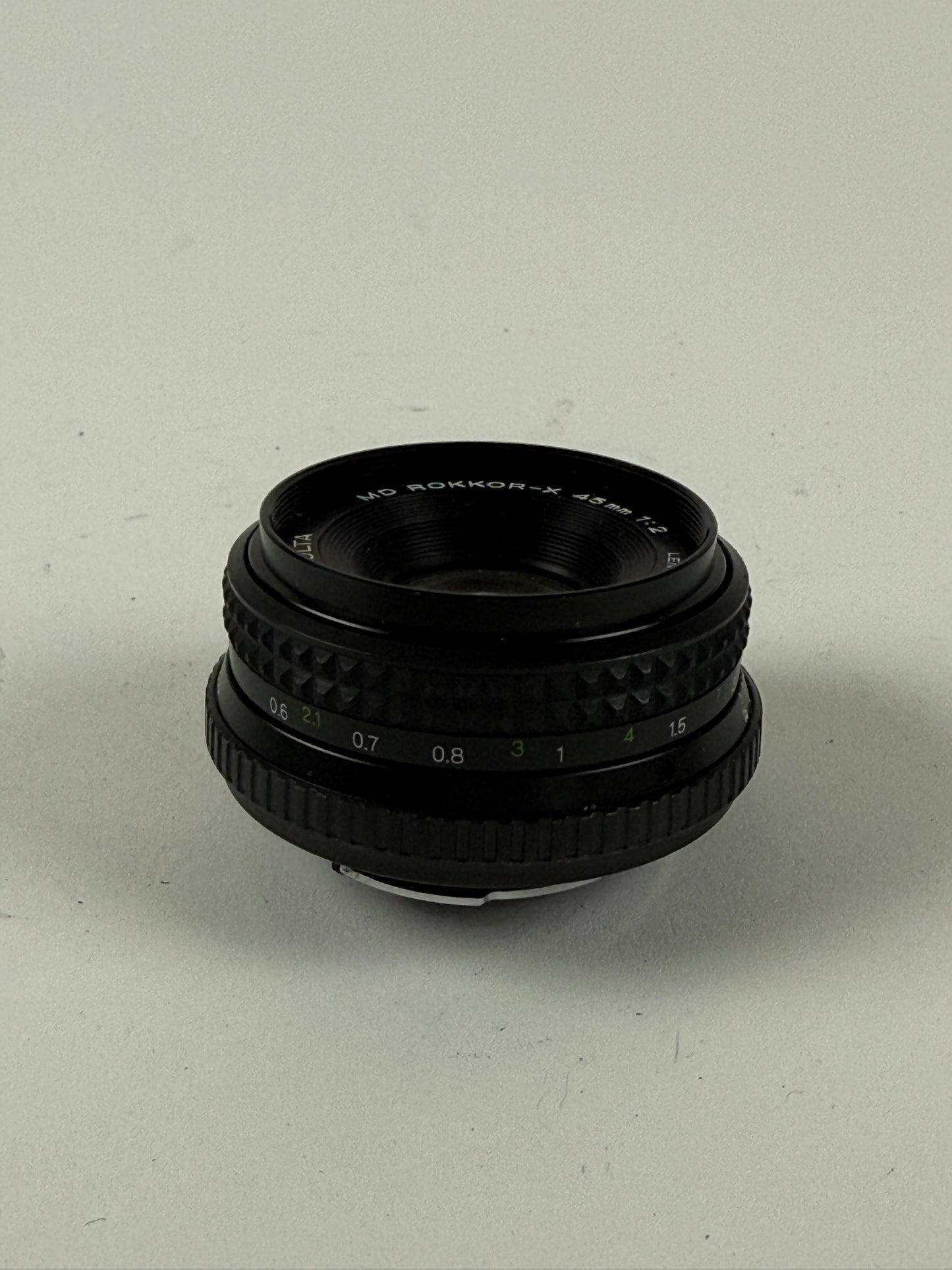 Minolta MD Rokkor-X 45mm f2 Prime lens
