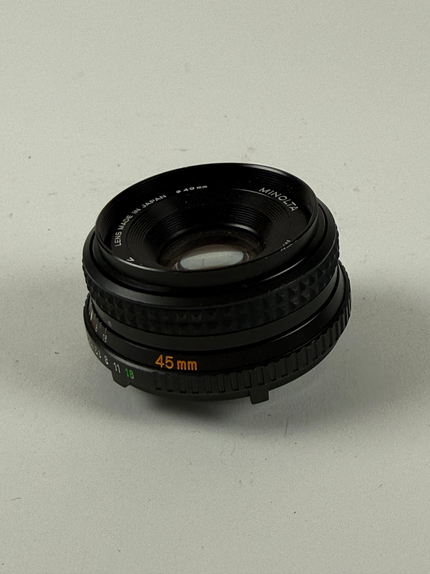 Minolta MD Rokkor-X 45mm f2 Prime lens