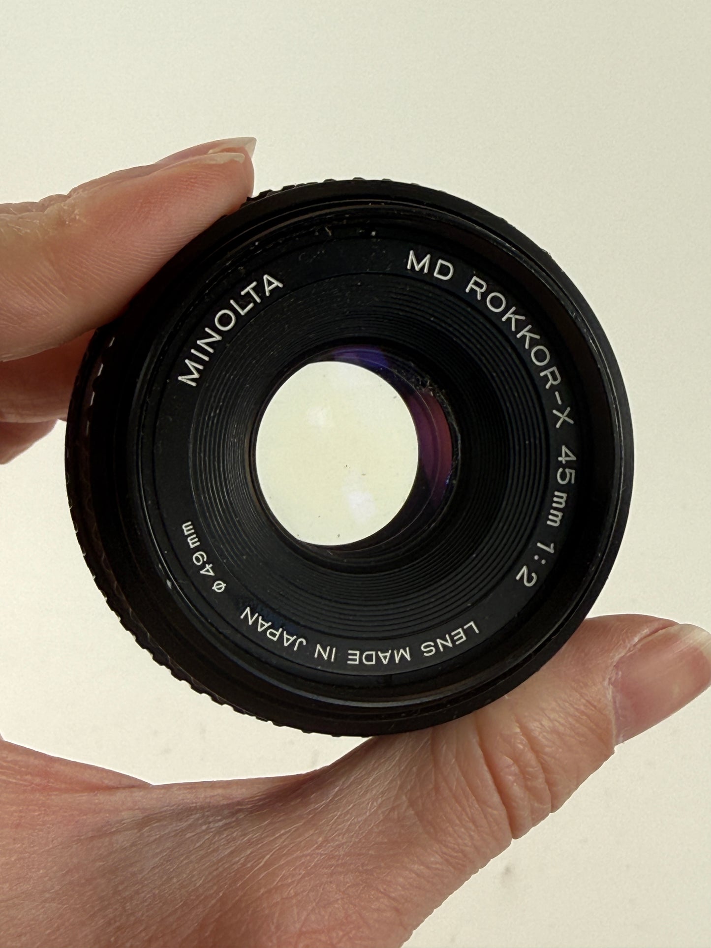 Minolta MD Rokkor-X 45mm f2 Prime lens