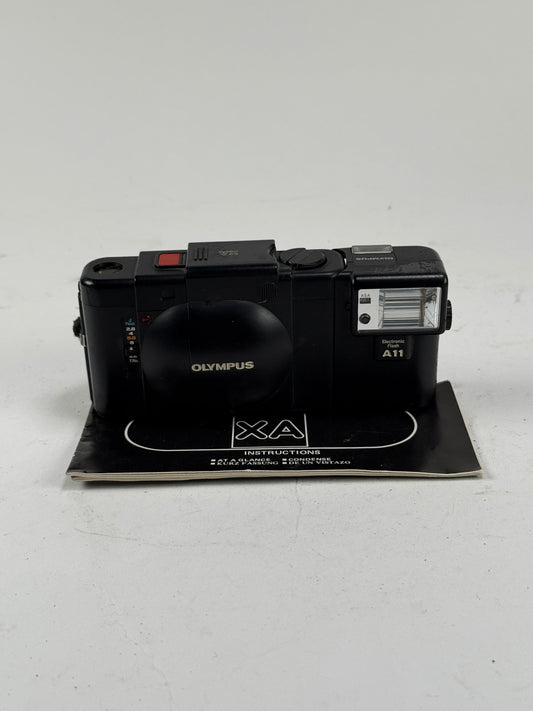 Olympus XA 35mm Rangefinder Camera + A11 Flash