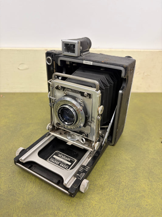 Graflex Crown Graphic 2x3 baby Camera body w/ 101mm f4.5 Kodak Ektar lens