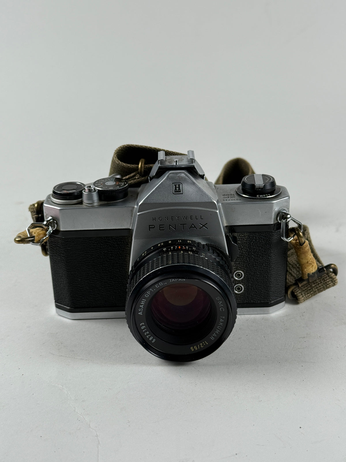 Pentax Spotmatic SP 1000 Silver Chrome Film Camera w/ 55mm f2 lens