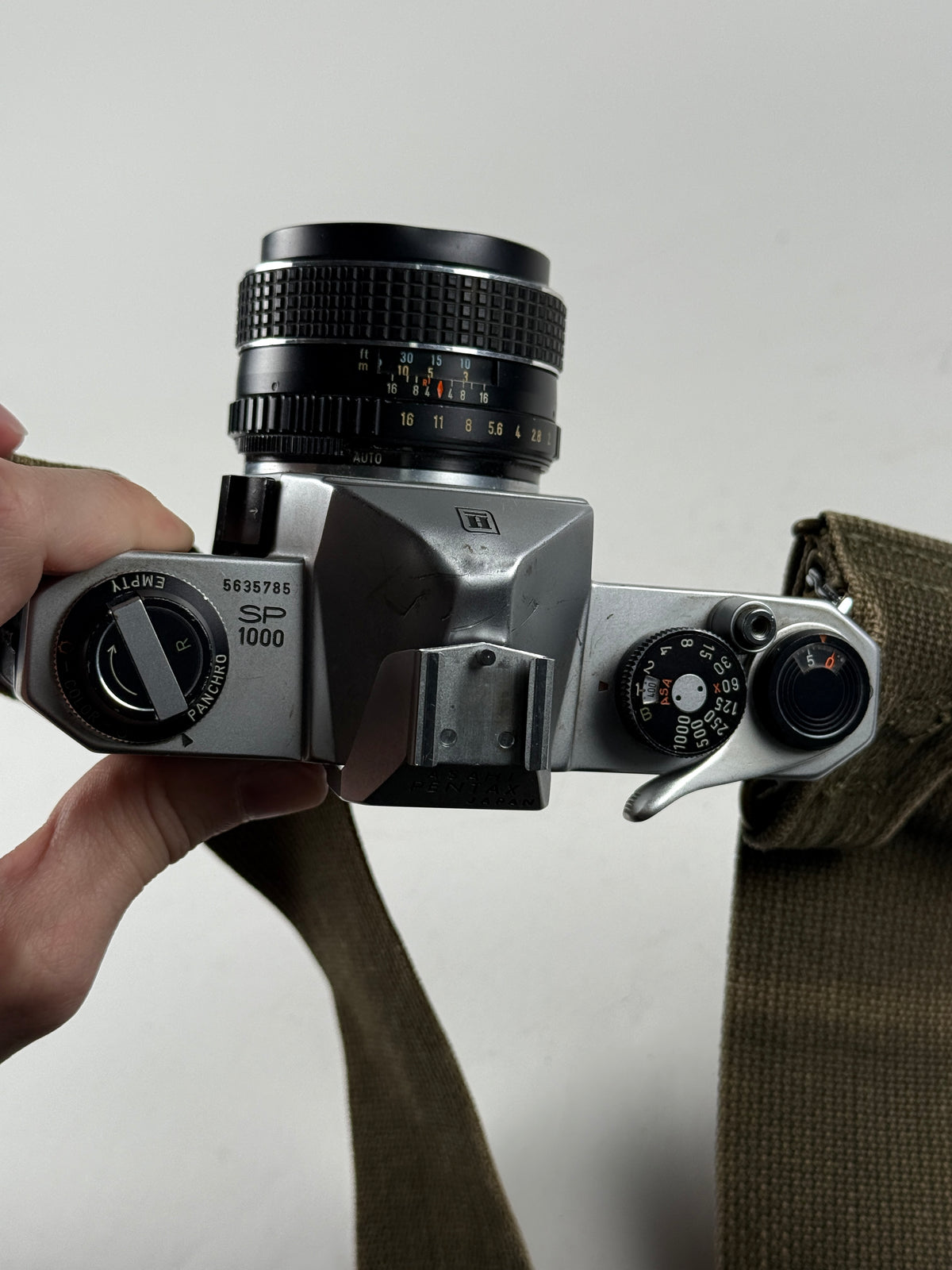 Pentax Spotmatic SP 1000 Silver Chrome Film Camera w/ 55mm f2 lens