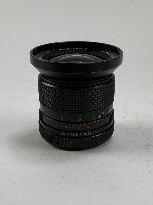 Vivitar Auto Wide angle MF 28mm F2.5 Canon FD Mount Lens