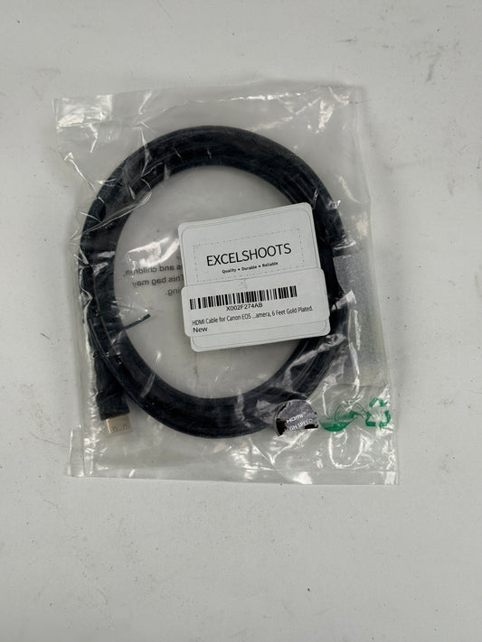 Excelshoots, HDMI Cable 10 Feet Compatible with Canon EOS Rebel T5, T5i DSLR Camera