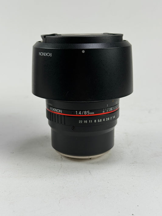 Rokinon 85mm f1.4 Aspherical MF Lens For Fuji Fujifilm X