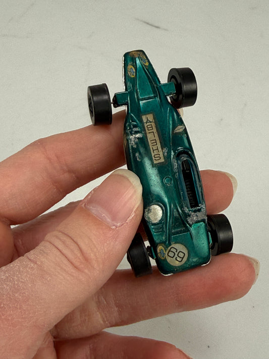 1969 Hot Wheels Redline Shelby Turbine Teal/Aqua Hong Kong
