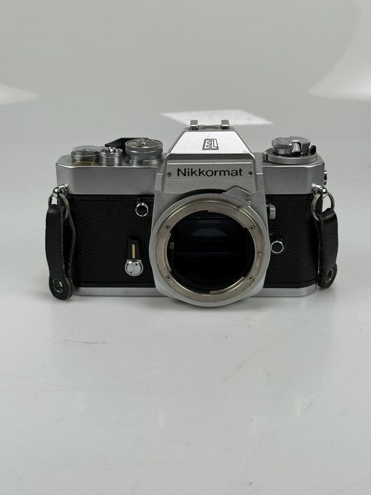 Nikon Nikkormat Nikomat EL 35mm SLR Film Camera Body Chrome