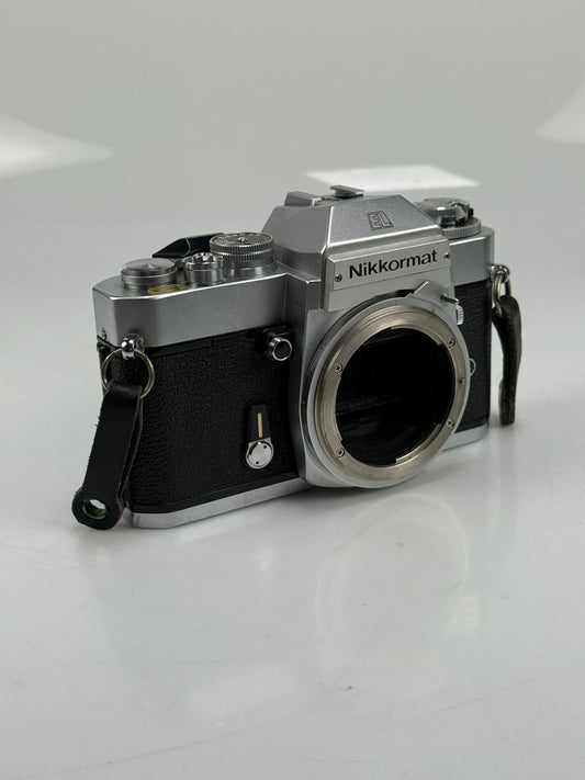 Nikon Nikkormat Nikomat EL 35mm SLR Film Camera Body Chrome