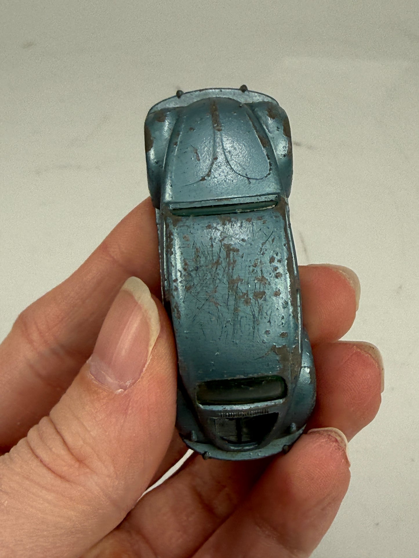 Lesney Matchbox Volkswagen No. 25b Blue/Silver with gray plastic wheels
