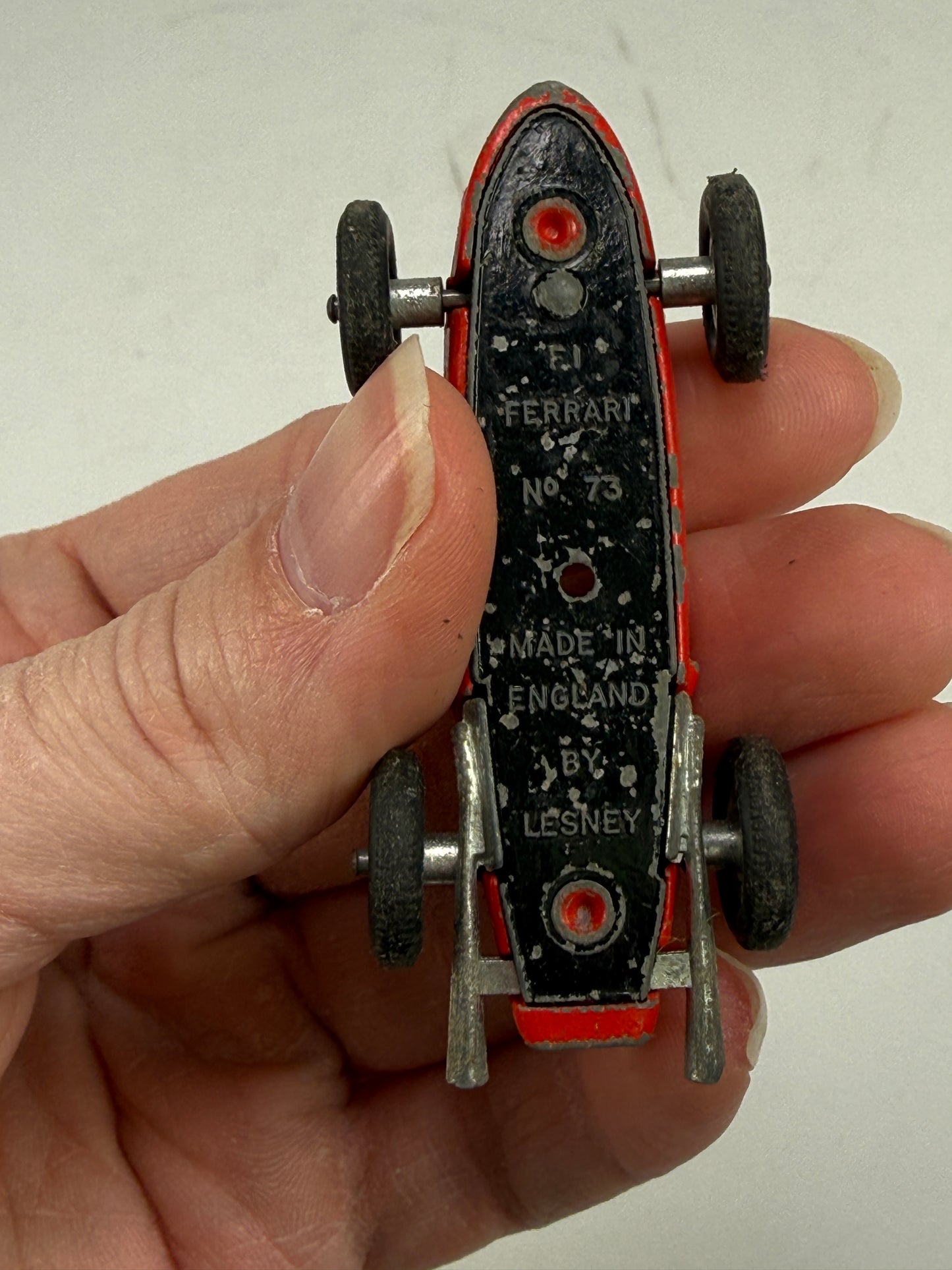 Vintage Lesney Matchbox No. 73 Ferrari F1 Racing Car Red